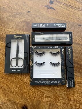 NEW Lilly Lashes + Anastasia Beverly Hills 🖤 False Lash/Brow Gift Set + Tools
